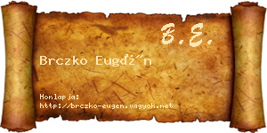 Brczko Eugén névjegykártya